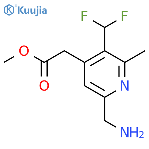 Methyl 6-(aminomethyl)-3-(difluoromethyl)-2-methylpyridine-4-acetate structure