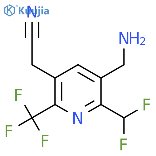 3-(Aminomethyl)-2-(difluoromethyl)-6-(trifluoromethyl)pyridine-5-acetonitrile structure