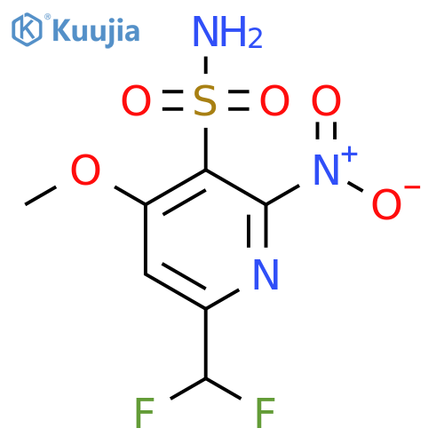 6-(Difluoromethyl)-4-methoxy-2-nitropyridine-3-sulfonamide structure