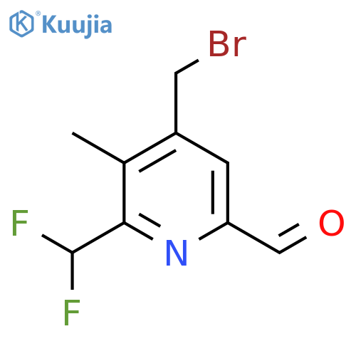 4-(Bromomethyl)-2-(difluoromethyl)-3-methylpyridine-6-carboxaldehyde structure