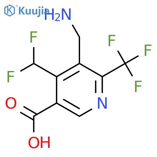 3-(Aminomethyl)-4-(difluoromethyl)-2-(trifluoromethyl)pyridine-5-carboxylic acid structure