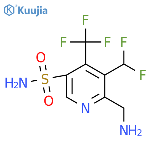 2-(Aminomethyl)-3-(difluoromethyl)-4-(trifluoromethyl)pyridine-5-sulfonamide structure