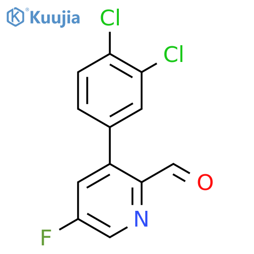 3-(3,4-Dichlorophenyl)-5-fluoropicolinaldehyde structure