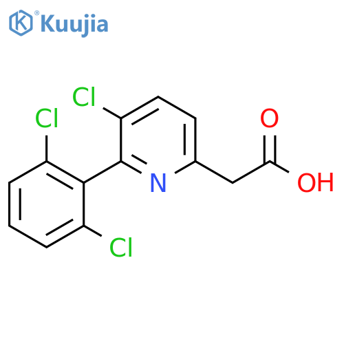 3-Chloro-2-(2,6-dichlorophenyl)pyridine-6-acetic acid structure