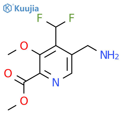 Methyl 5-(aminomethyl)-4-(difluoromethyl)-3-methoxypyridine-2-carboxylate structure