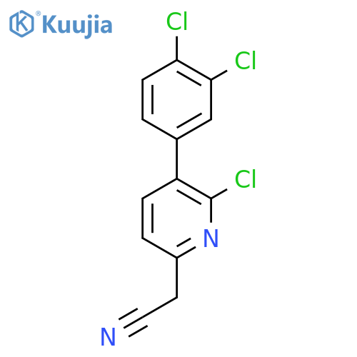 2-Chloro-3-(3,4-dichlorophenyl)pyridine-6-acetonitrile structure