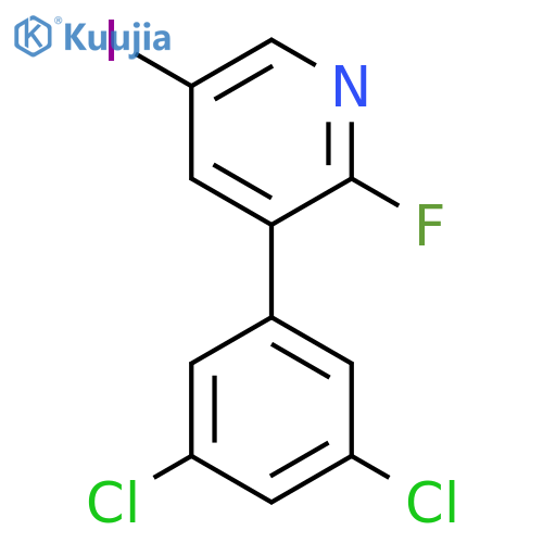 3-(3,5-Dichlorophenyl)-2-fluoro-5-iodopyridine structure