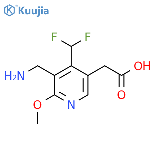 3-(Aminomethyl)-4-(difluoromethyl)-2-methoxypyridine-5-acetic acid structure