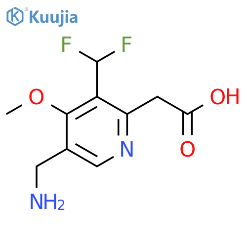 5-(Aminomethyl)-3-(difluoromethyl)-4-methoxypyridine-2-acetic acid structure