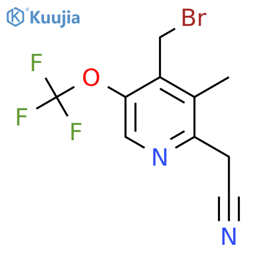 4-(Bromomethyl)-3-methyl-5-(trifluoromethoxy)pyridine-2-acetonitrile structure