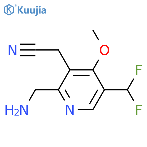 2-(Aminomethyl)-5-(difluoromethyl)-4-methoxypyridine-3-acetonitrile structure