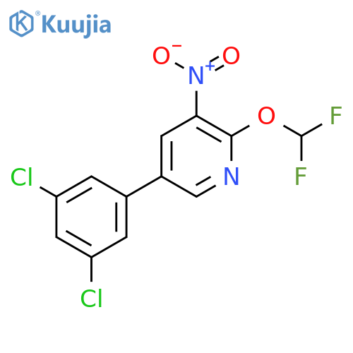 5-(3,5-Dichlorophenyl)-2-(difluoromethoxy)-3-nitropyridine structure