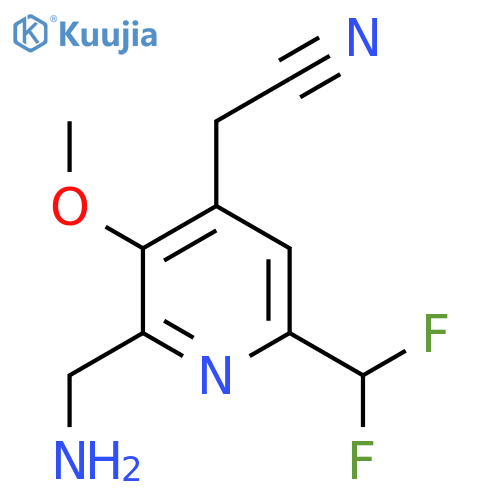 2-(Aminomethyl)-6-(difluoromethyl)-3-methoxypyridine-4-acetonitrile structure