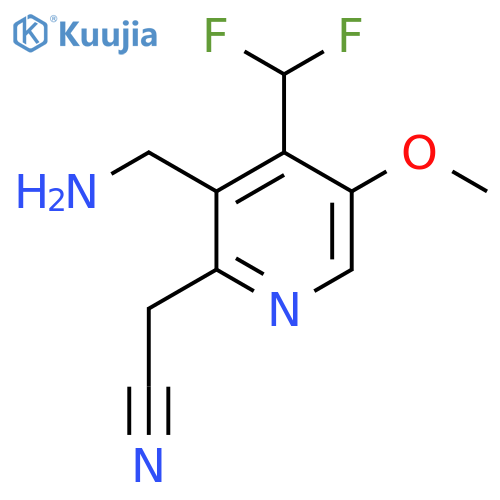 3-(Aminomethyl)-4-(difluoromethyl)-5-methoxypyridine-2-acetonitrile structure
