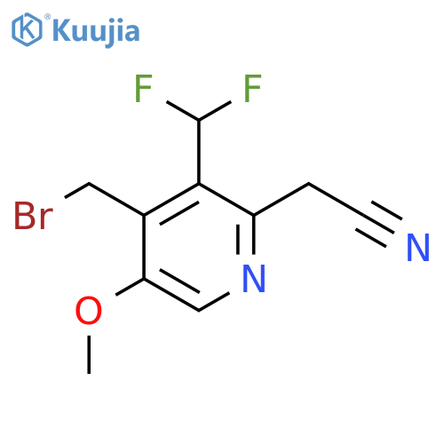 4-(Bromomethyl)-3-(difluoromethyl)-5-methoxypyridine-2-acetonitrile structure