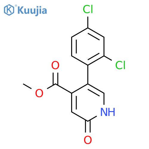 Methyl 5-(2,4-dichlorophenyl)-2-hydroxyisonicotinate structure