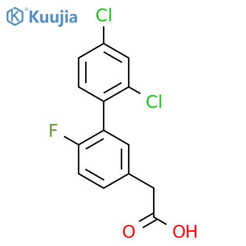 (2',4'-Dichloro-6-fluoro-biphenyl-3-yl)-acetic acid structure