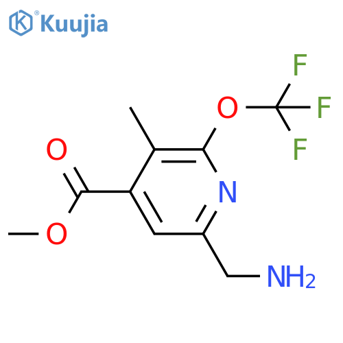 Methyl 6-(aminomethyl)-3-methyl-2-(trifluoromethoxy)pyridine-4-carboxylate structure