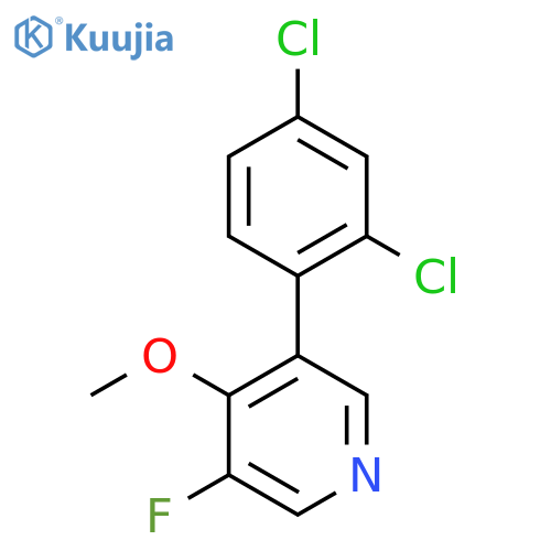 3-(2,4-Dichlorophenyl)-5-fluoro-4-methoxypyridine structure