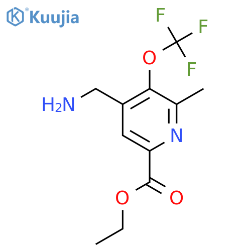 Ethyl 4-(aminomethyl)-2-methyl-3-(trifluoromethoxy)pyridine-6-carboxylate structure