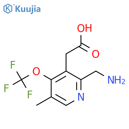 2-(Aminomethyl)-5-methyl-4-(trifluoromethoxy)pyridine-3-acetic acid structure