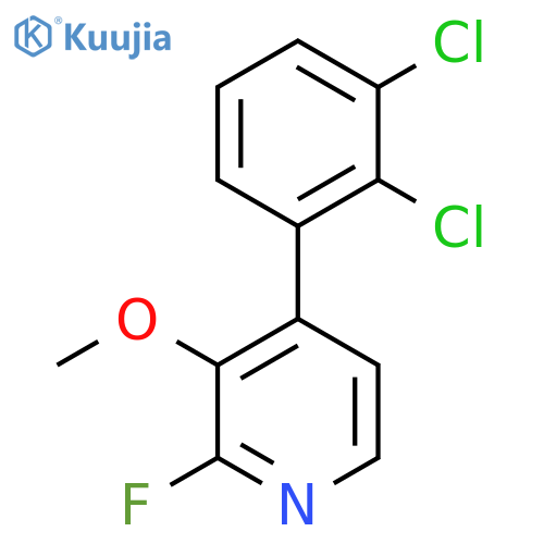 4-(2,3-Dichlorophenyl)-2-fluoro-3-methoxypyridine structure