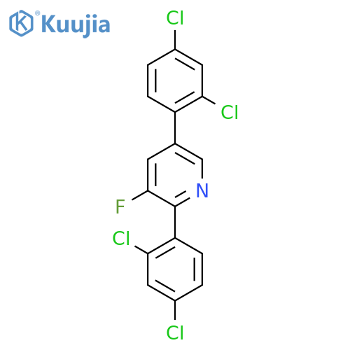 2,5-Bis(2,4-dichlorophenyl)-3-fluoropyridine structure