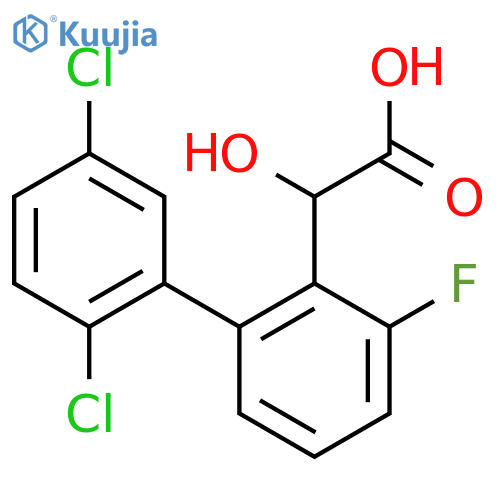 Hydroxy-(2',5'-dichloro-3-fluoro-biphenyl-2-yl)-acetic acid structure