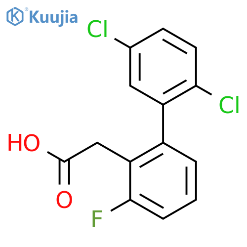 (2',5'-Dichloro-3-fluoro-biphenyl-2-yl)-acetic acid structure