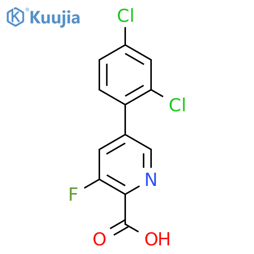 5-(2,4-Dichlorophenyl)-3-fluoropicolinic acid structure