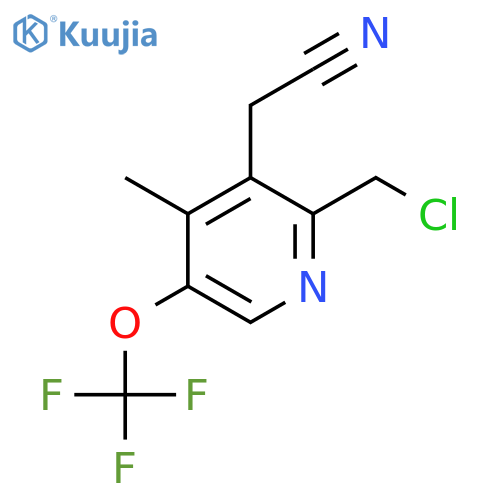 2-(Chloromethyl)-4-methyl-5-(trifluoromethoxy)pyridine-3-acetonitrile structure