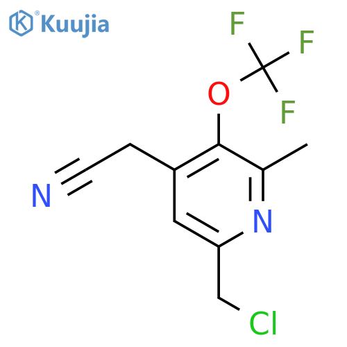 6-(Chloromethyl)-2-methyl-3-(trifluoromethoxy)pyridine-4-acetonitrile structure