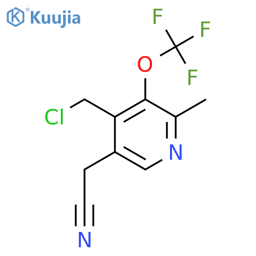 4-(Chloromethyl)-2-methyl-3-(trifluoromethoxy)pyridine-5-acetonitrile structure