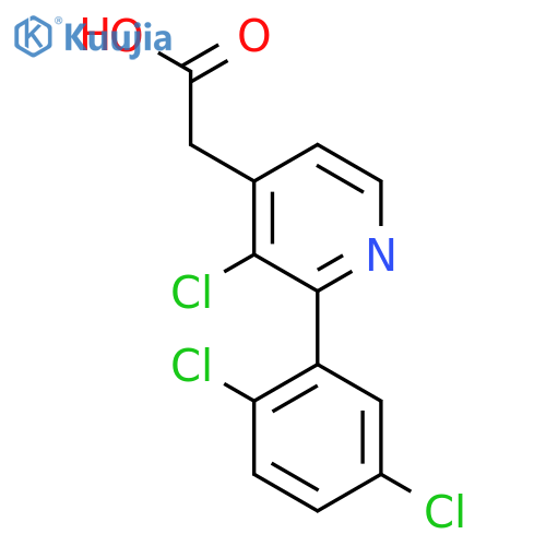 3-Chloro-2-(2,5-dichlorophenyl)pyridine-4-acetic acid structure
