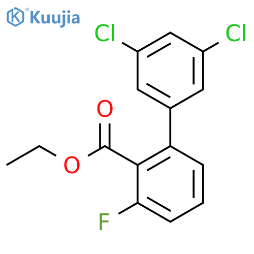 3',5'-Dichloro-3-fluoro-biphenyl-2-carboxylic acid ethyl ester structure