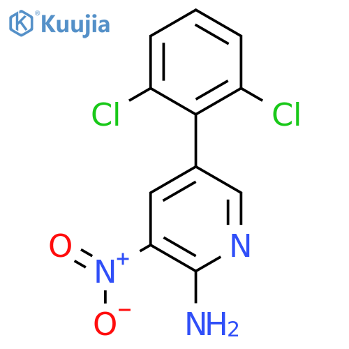 2-Amino-5-(2,6-dichlorophenyl)-3-nitropyridine structure