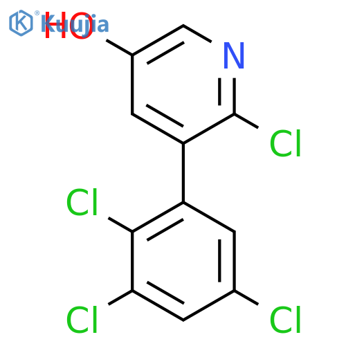 2-Chloro-5-hydroxy-3-(2,3,5-trichlorophenyl)pyridine structure