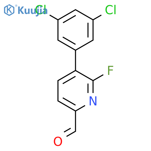5-(3,5-Dichlorophenyl)-6-fluoropicolinaldehyde structure