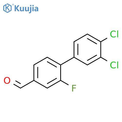3',4'-Dichloro-2-fluoro-[1,1'-biphenyl]-4-carbaldehyde structure