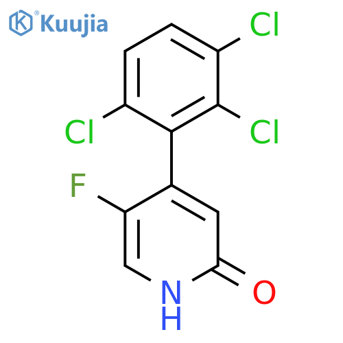 5-Fluoro-2-hydroxy-4-(2,3,6-trichlorophenyl)pyridine structure