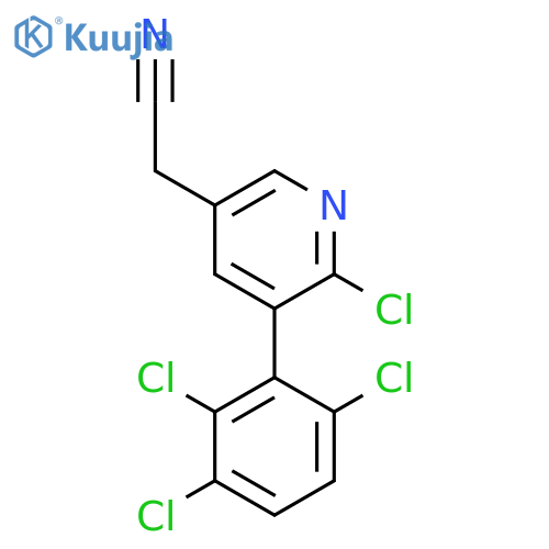 2-Chloro-3-(2,3,6-trichlorophenyl)pyridine-5-acetonitrile structure