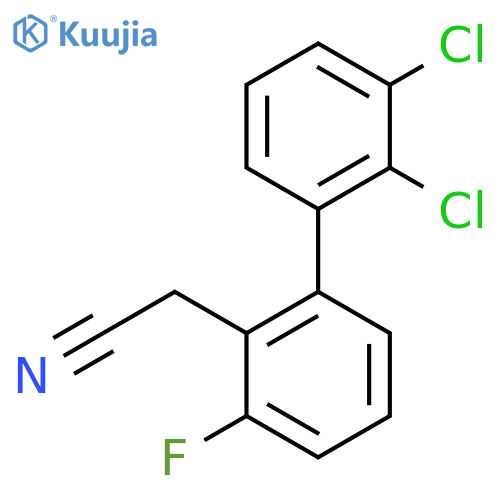 (2',3'-Dichloro-3-fluoro-biphenyl-2-yl)-acetonitrile structure
