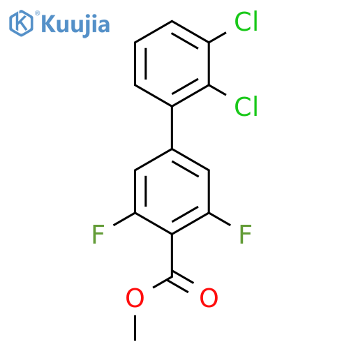 2',3'-Dichloro-3,5-difluoro-biphenyl-4-carboxylic acid methyl ester structure