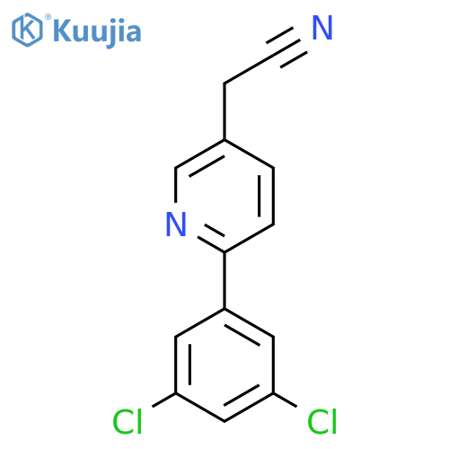 2-(3,5-Dichlorophenyl)pyridine-5-acetonitrile structure