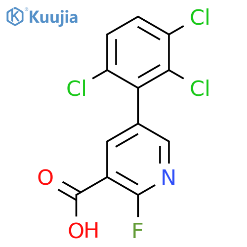 2-Fluoro-5-(2,3,6-trichlorophenyl)nicotinic acid structure