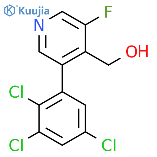 3-Fluoro-5-(2,3,5-trichlorophenyl)pyridine-4-methanol structure