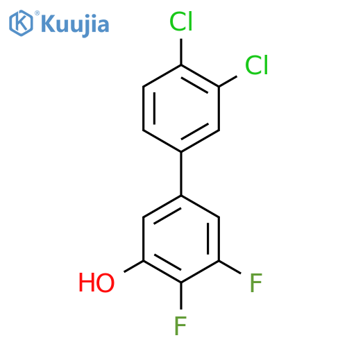 3',4'-Dichloro-4,5-difluoro-biphenyl-3-ol structure
