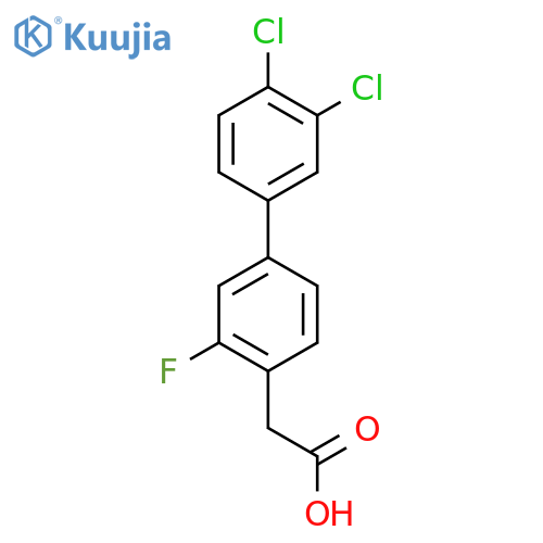 (3',4'-Dichloro-3-fluoro-biphenyl-4-yl)-acetic acid structure