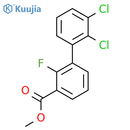 2',3'-Dichloro-2-fluoro-biphenyl-3-carboxylic acid methyl ester structure