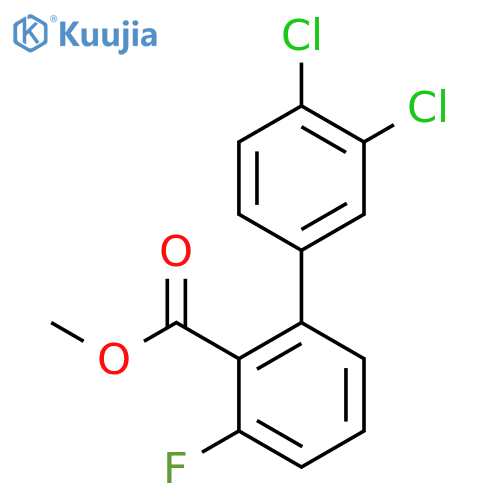 3',4'-Dichloro-3-fluoro-biphenyl-2-carboxylic acid methyl ester structure